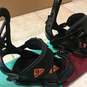 Union Mini Contact Junior Snowboard Bindings (Black&Orange)